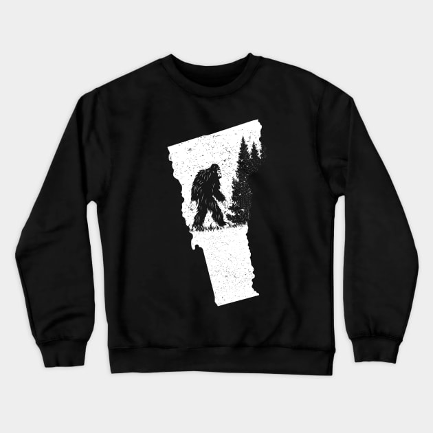 Bigfoot Vermont State Crewneck Sweatshirt by Tesszero